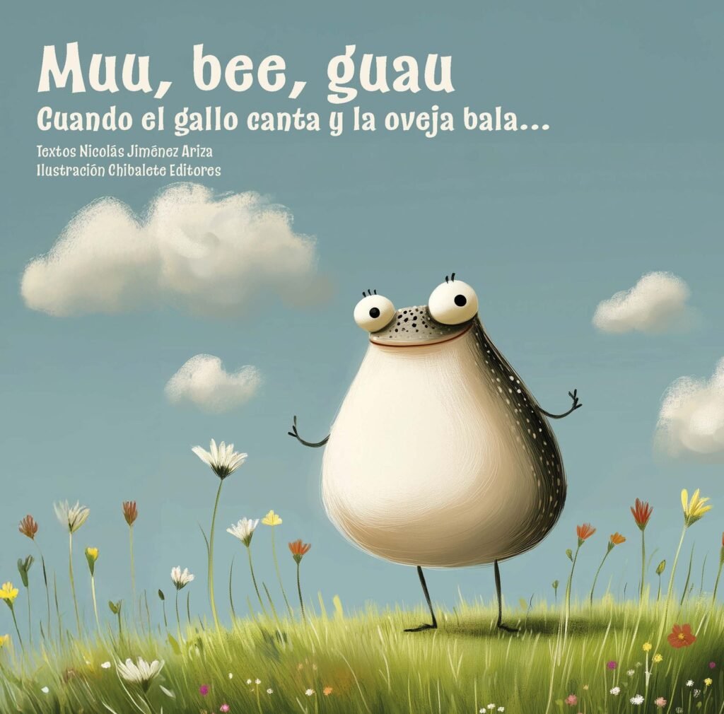 Portada de «Muu, bee, guau. Cuando el gallo canta y la oveja bala»
